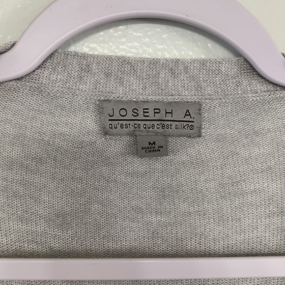 Joseph A Long Length Light Grey Open Front Cardigan Size M - Picture 3 of 6